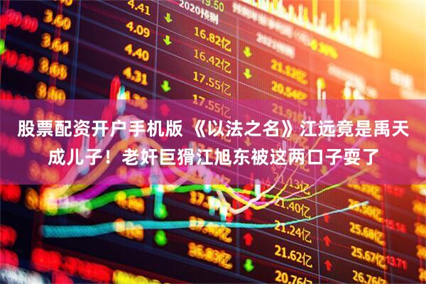 股票配资开户手机版 《以法之名》江远竟是禹天成儿子！老奸巨猾江旭东被这两口子耍了