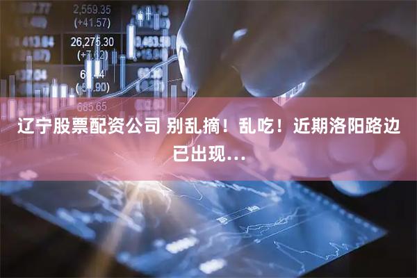 辽宁股票配资公司 别乱摘！乱吃！近期洛阳路边已出现…
